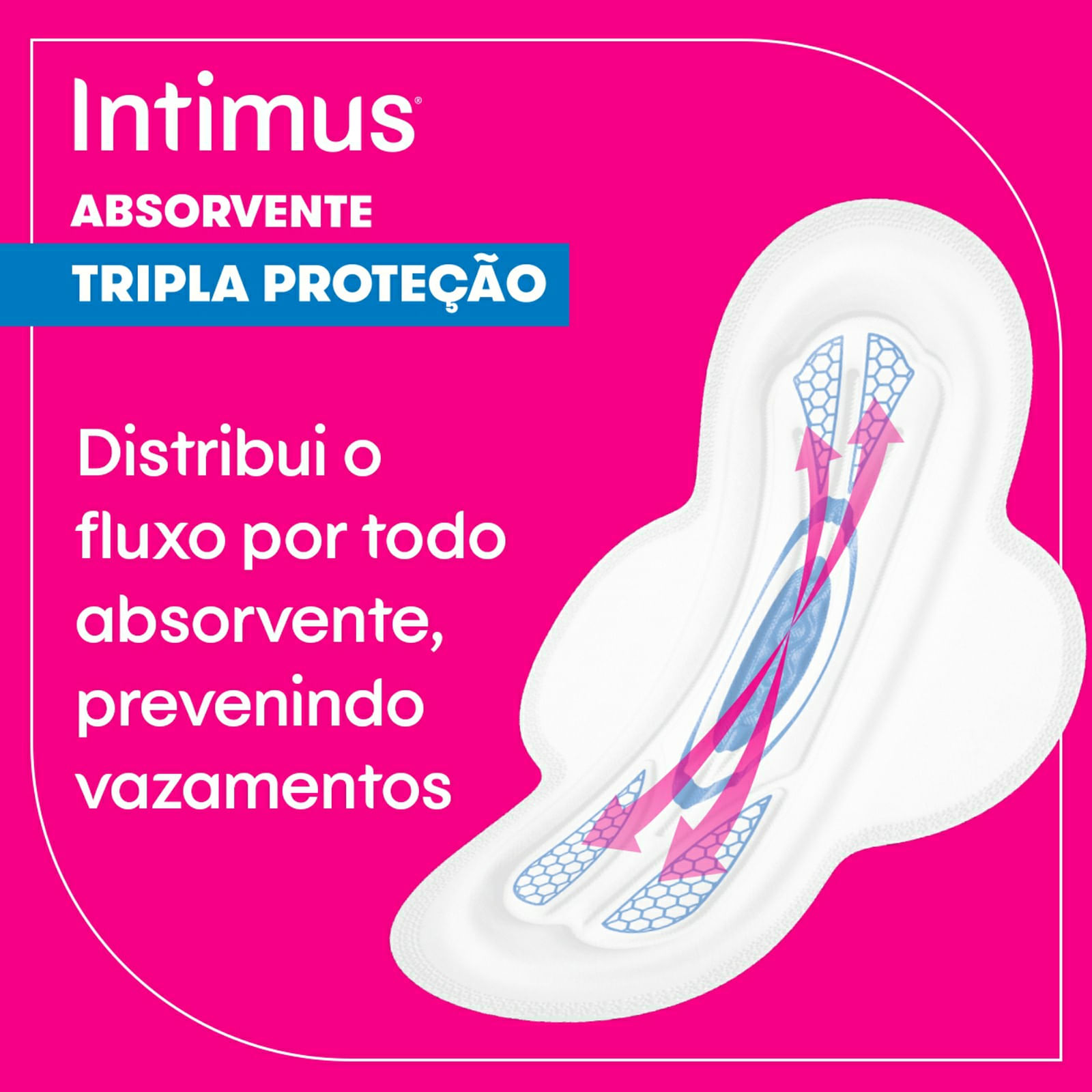 Encontraproduto.com.br - Absorvente Externo Intimus Tripla Proteção Suave Com Abas 8 Unidades