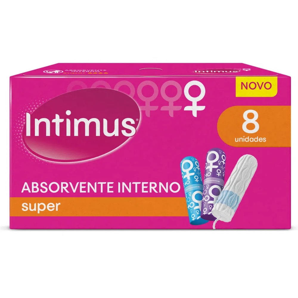 Encontraproduto.com.br - Absorvente Interno Intimus Super Embalagem com 8 unidades