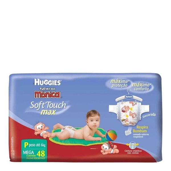 Encontraproduto.com.br - Fralda Monica Soft Touc Col M 48 Unidades