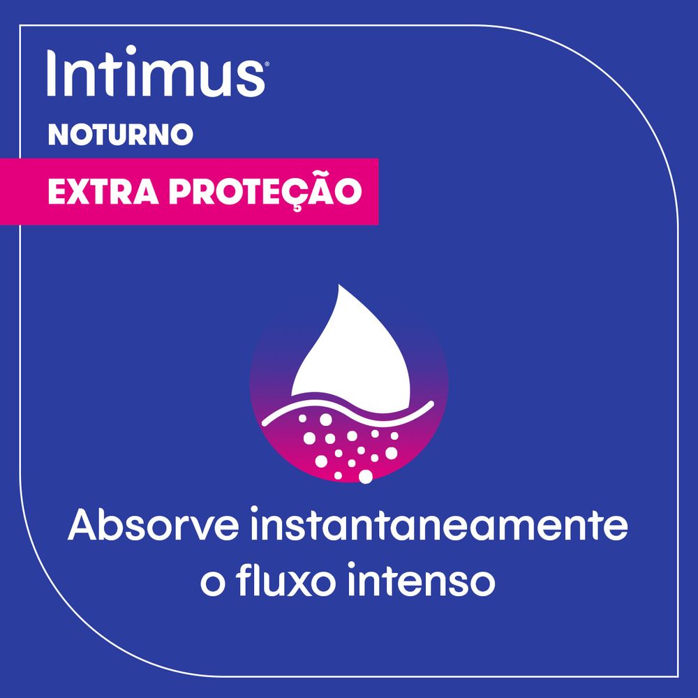 Encontraproduto.com.br - Absorvente Noturno Cobertura Suave com Abas Intimus Gel com 8 unidades