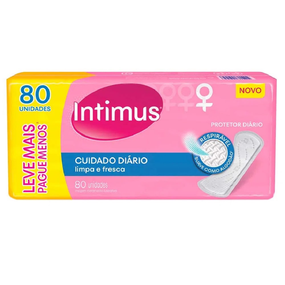 Protetor Diário Intimus Days Pacote com 80 unidades