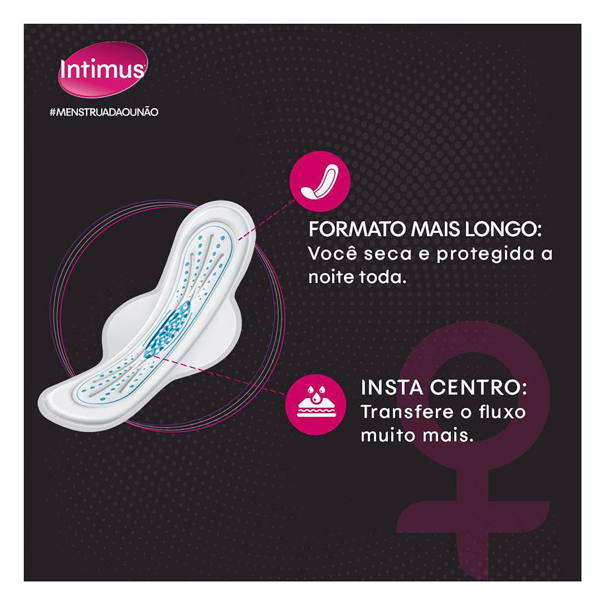 Encontraproduto.com.br - Intimus Gel Absorvente Noturno Suave Com Abas C/36