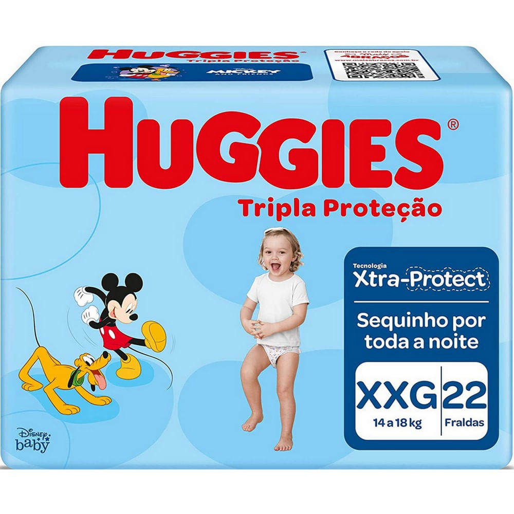 Encontraproduto.com.br - Fralda HuGGies Disney Tripla Protecao Jumbo Xxg com 22 unidades