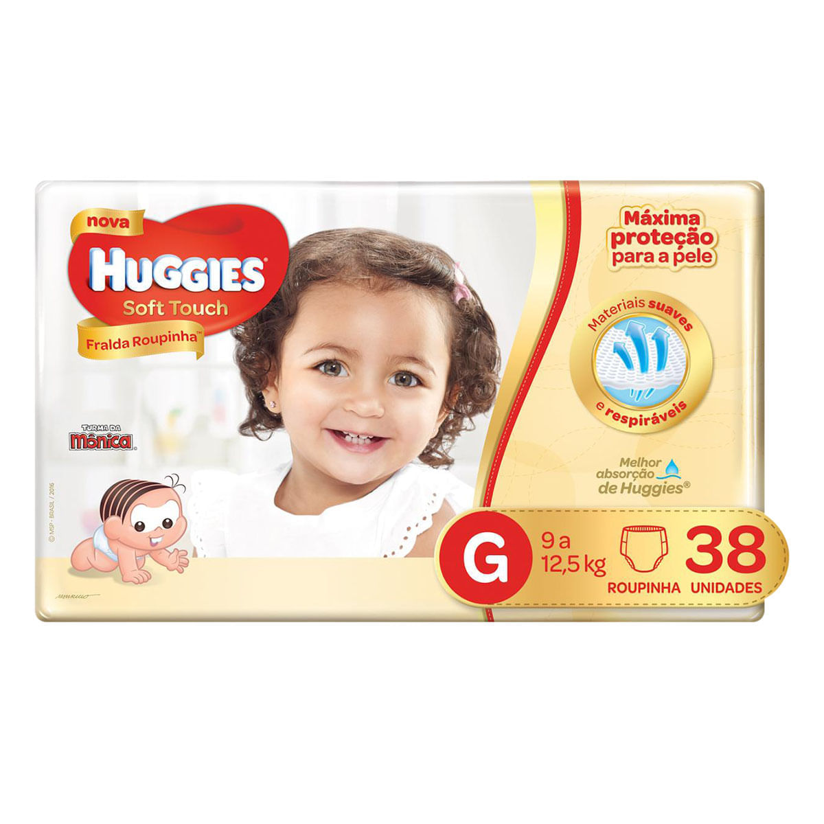 Encontraproduto.com.br - Fralda HUGGIES Soft Touch G com 38 Fraldas