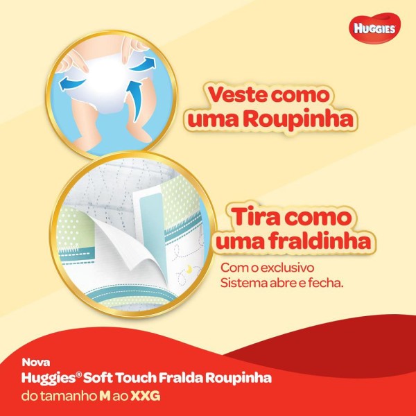 Encontraproduto.com.br - Fralda Huggies XG e XXG Soft Touch Mega - 30 Unidades