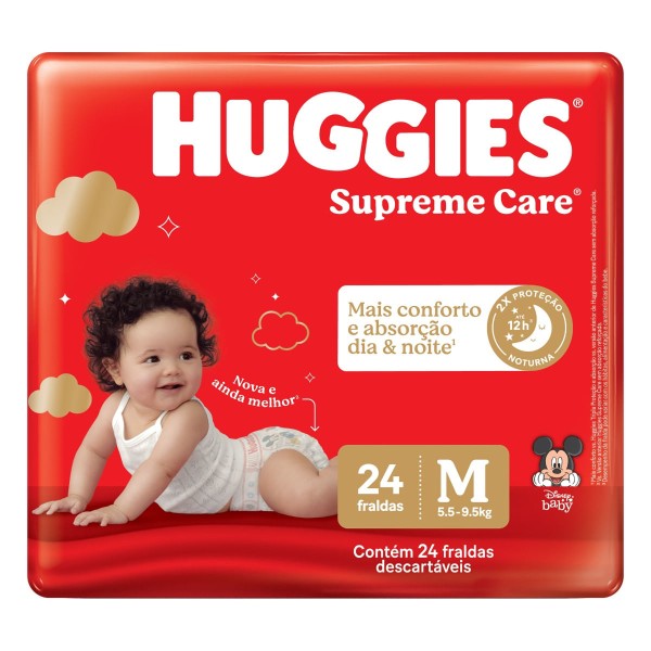Encontraproduto.com.br - Fralda Huggies Supreme Care M Com 24 Unidades