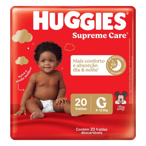 Encontraproduto.com.br - Fralda Huggies Supreme Care G Com 20 Unidades