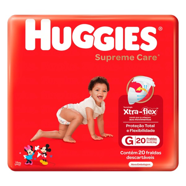 Encontraproduto.com.br - Fralda Huggies Supreme Care G Com 20 Unidades