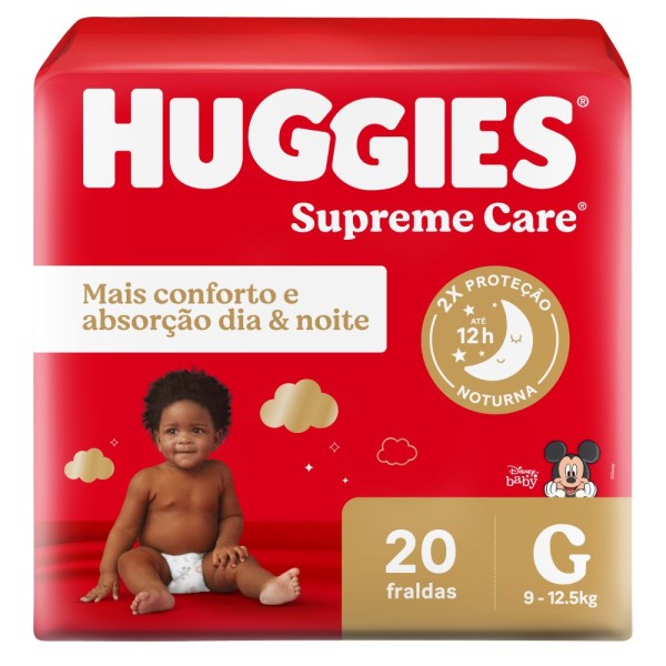 Encontraproduto.com.br - Fralda Huggies Supreme Care G Com 20 Unidades