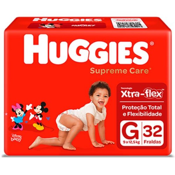 Encontraproduto.com.br - Fralda Huggies Supreme Care Disney Baby G   32 unidades