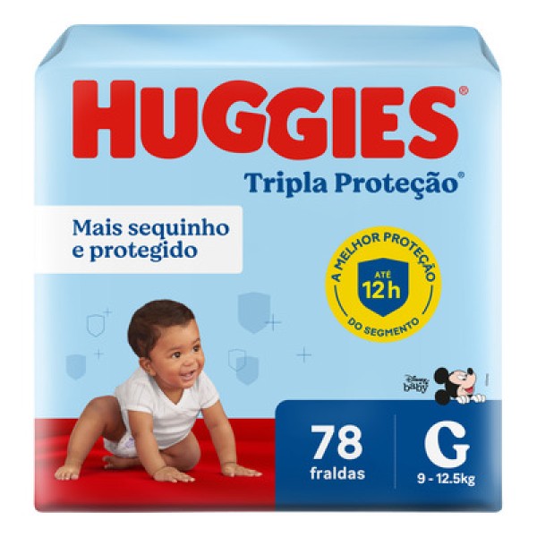 Fralda Descartável Huggies Tripla Proteção - XG Pacote com 66 unidades
