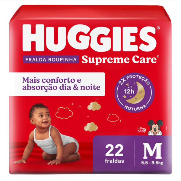 Encontraproduto.com.br - Fralda Roupinha Huggies Supreme Care M Jumbo Com 22 Unidades