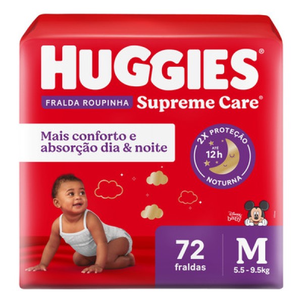 Encontraproduto.com.br - Fralda Roupinha Huggies Supreme Care M Jumbo Com 22 Unidades