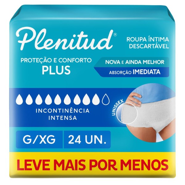Roupa Intima Plenitud Plus Para Incontinencia G/xg 24 Unidades