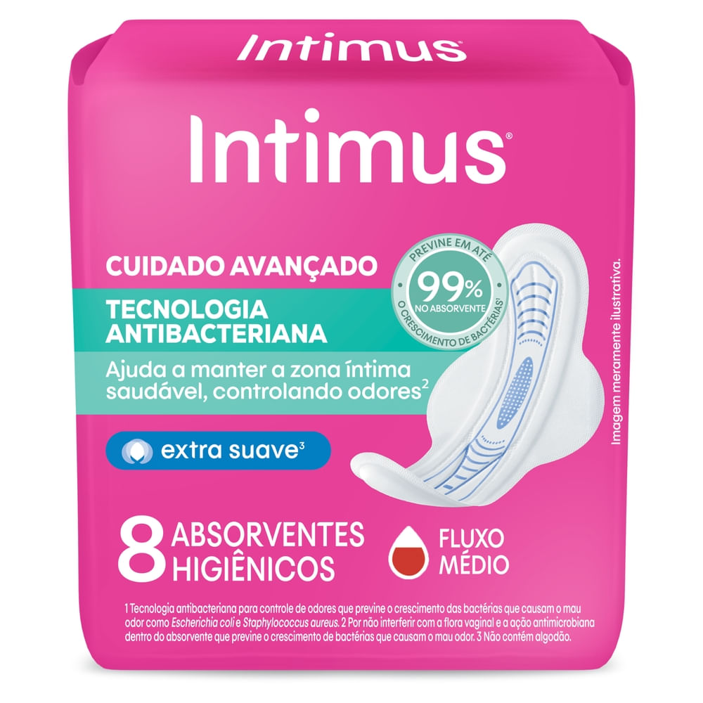 Encontraproduto.com.br - Absorvente Ultrafino Suave Com Abas Intimus - 8 unidades