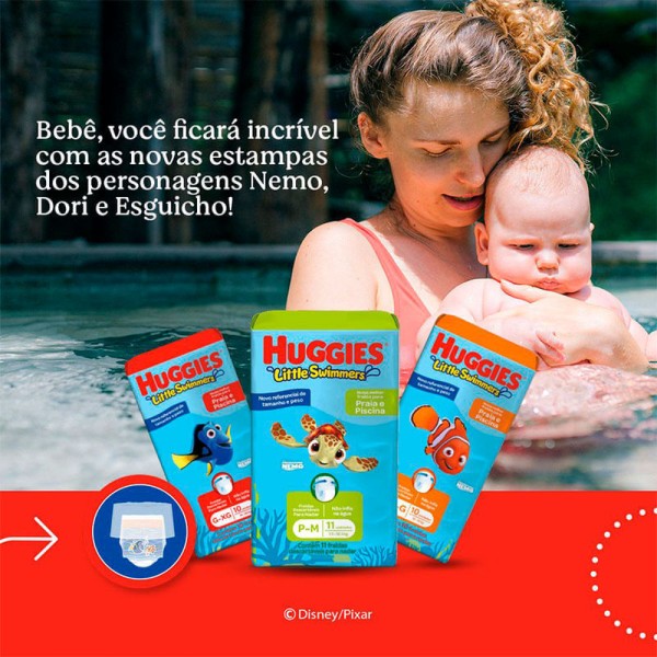Encontraproduto.com.br - Fralda Huggies Little Swimmers Praia e Piscina G/XG 10 Unidades