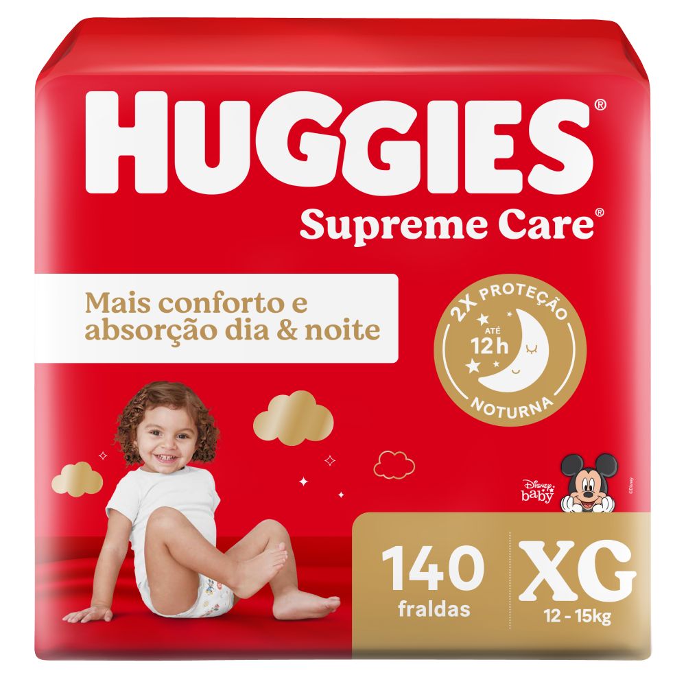Fralda Huggies Supreme Care Ultra Com 140 Tamanho Xg