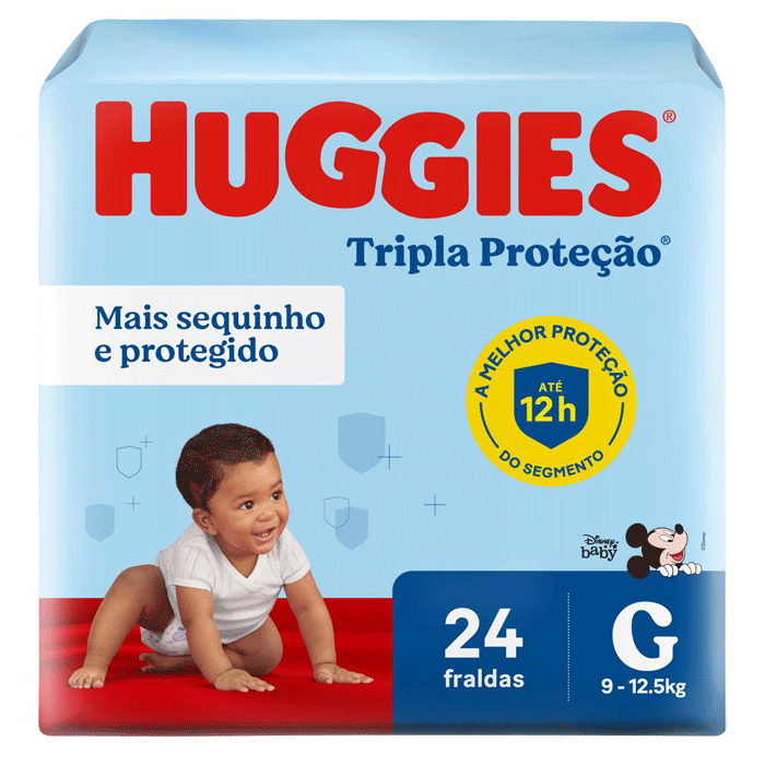 Encontraproduto.com.br - Fralda Huggies Tripla Proteção Jumbo G 24 Unidades