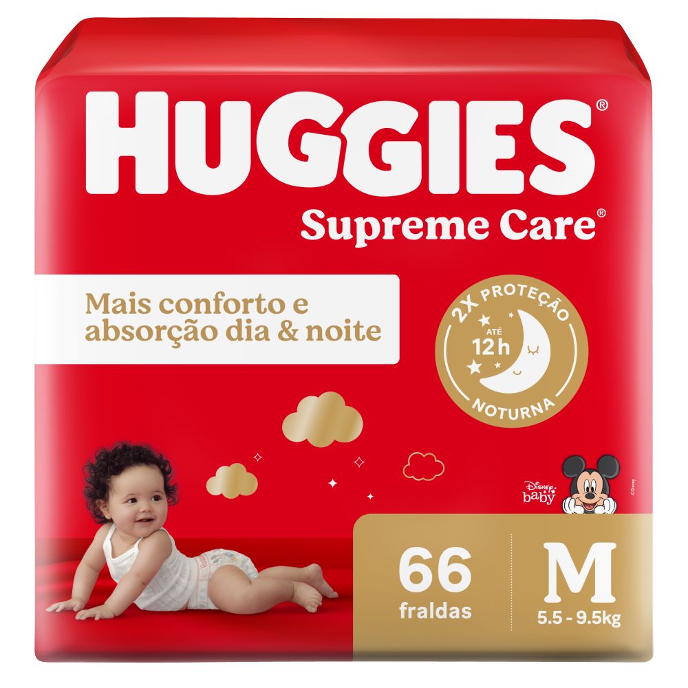 Encontraproduto.com.br - Fralda Descartável Huggies Supreme Care M 66 com Unidades