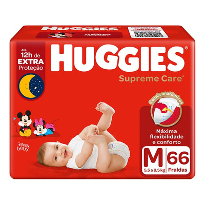 Encontraproduto.com.br - Fralda Descartável Huggies Supreme Care M 66 com Unidades