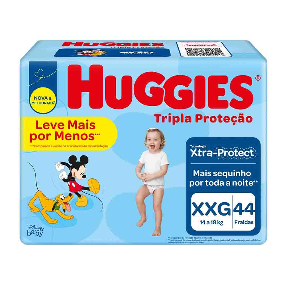 Encontraproduto.com.br - Fralda Huggies Tripla Protecao Com 44 Leve + Pague - Xxg Mega Especial