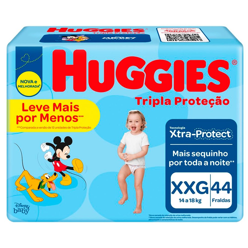 Encontraproduto.com.br - Fralda Huggies Tripla Protecao Com 44 Leve + Pague - Xxg Mega Especial