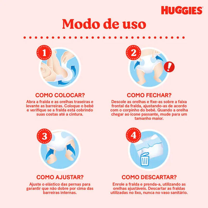 Encontraproduto.com.br - Fraldas Huggies Tripla Proteção Mega XG Com 28 Unidades 2 Tiras