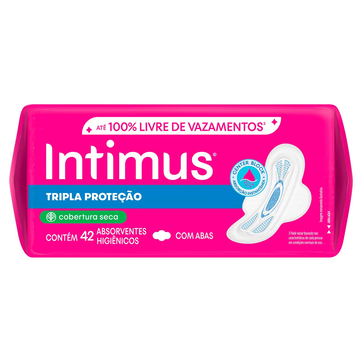 Encontraproduto.com.br - Absorvente Externo Intimus Tripla Proteção Seca com Abas 42 unidades