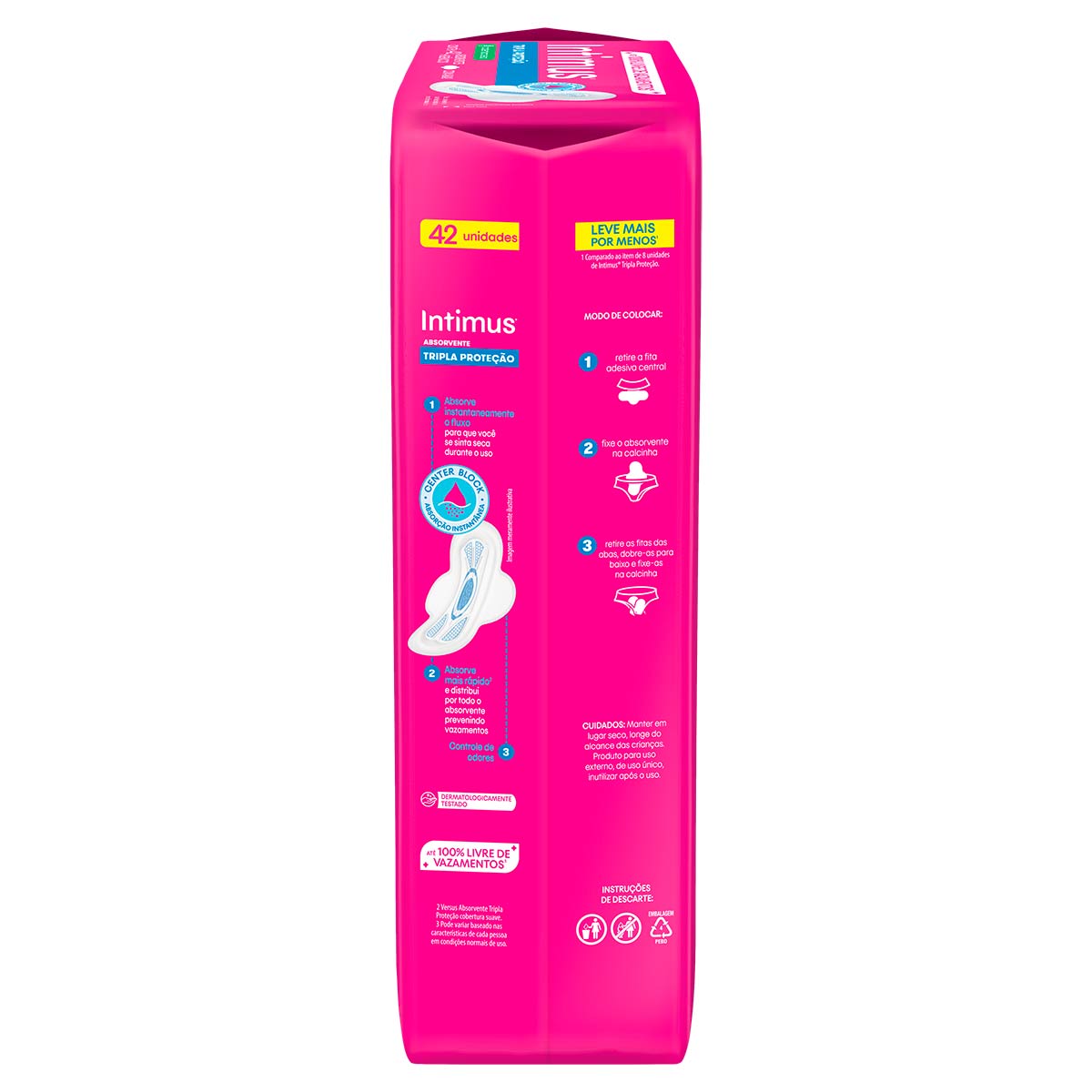 Encontraproduto.com.br - Absorvente Externo Intimus Tripla Proteção Seca com Abas 42 unidades