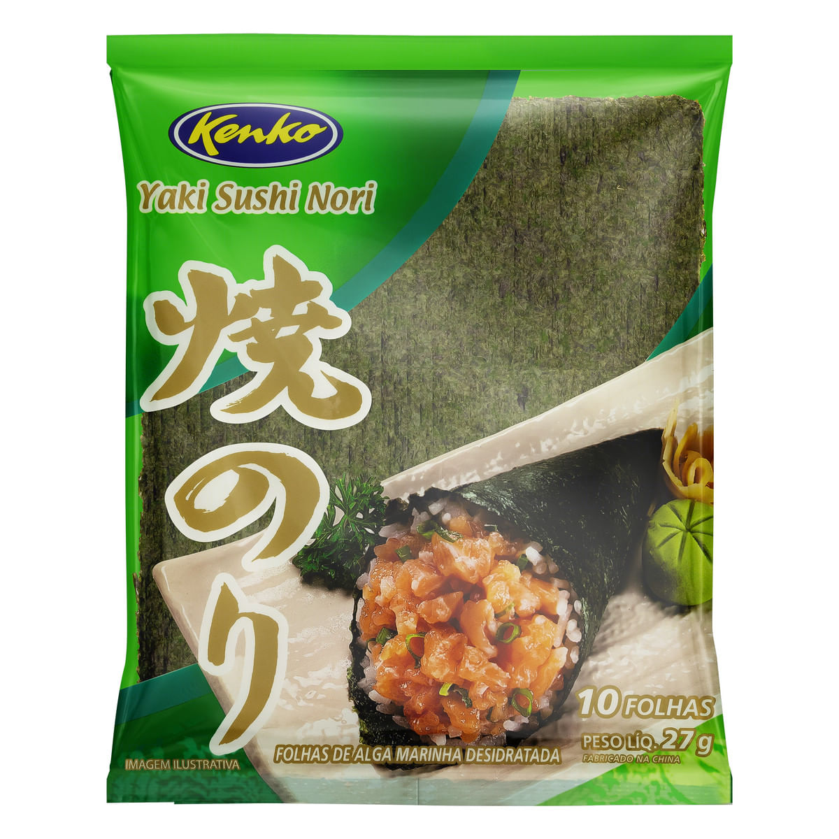 Encontraproduto.com.br - Yaki Sushi Nori Kenko com 10 Folhas