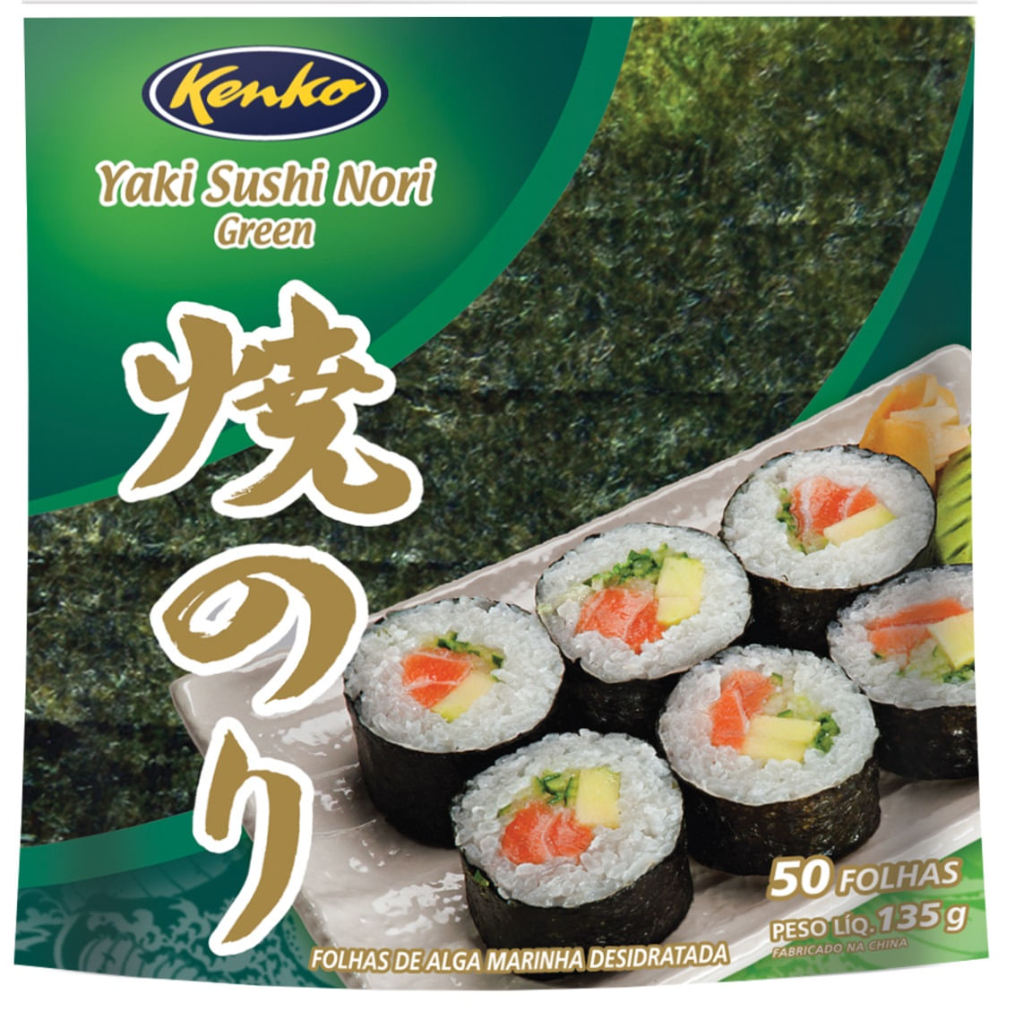 Encontraproduto.com.br - Yaki Sushi Nori Kenko com 10 Folhas