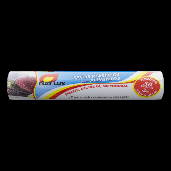 Encontraproduto.com.br - Saco para Alimentos 3kg 23cmx36cm Fiat Lux 50un