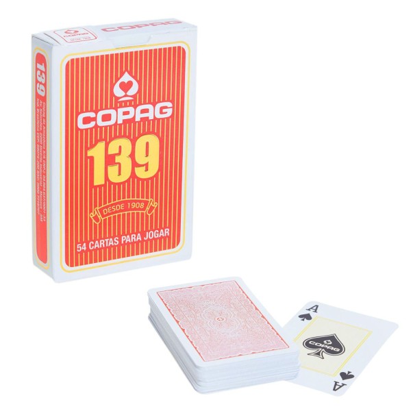 Encontraproduto.com.br - Baralho Copag Original 139 Tradicional Class Profissional Vermelho