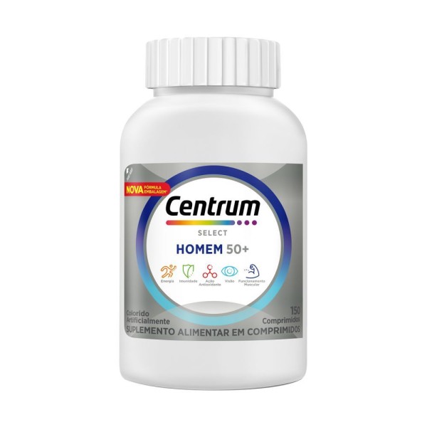 Encontraproduto.com.br - Suplemento Alimentar Centrum Select Homem 50+ de A a Zinco 150 Comprimidos