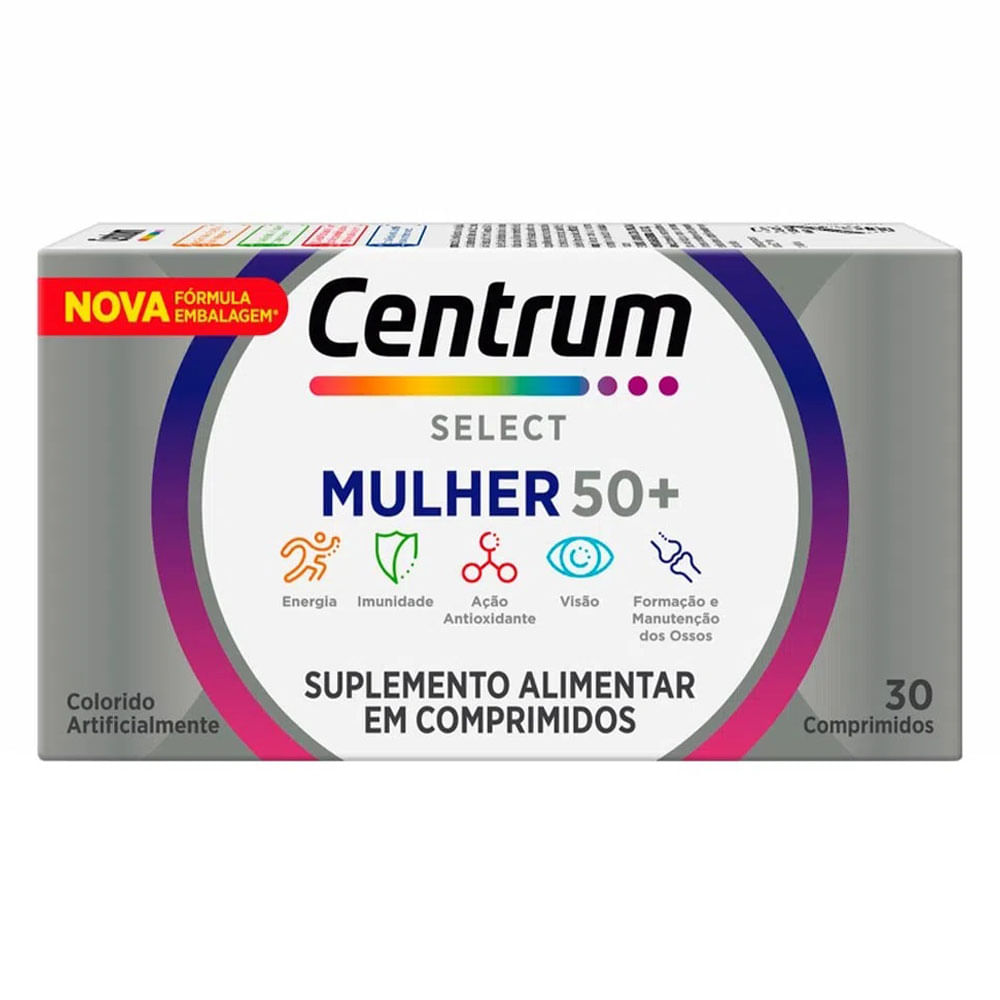 Centrum Select Multivitaminico Mulher 50 + Vitaminas De A A Z 30 Comp