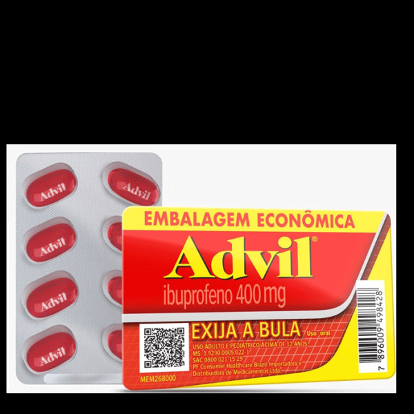 Analgésico e Anti-inflamatório Advil 400mg Blíster 8 Cápsulas