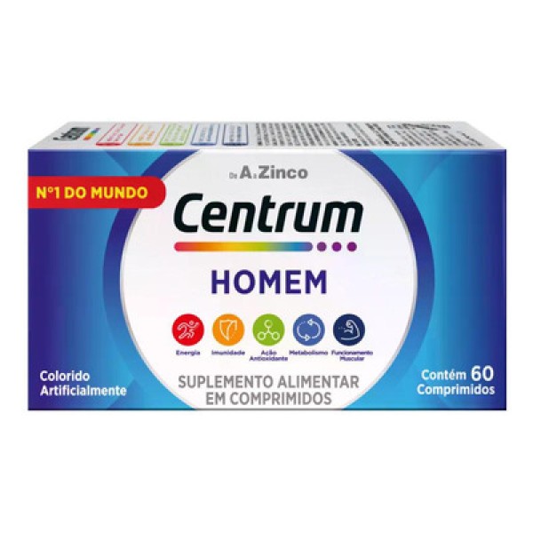 Encontraproduto.com.br - Centrum Essentials Homem de A a Zinco com 60 comprimidos