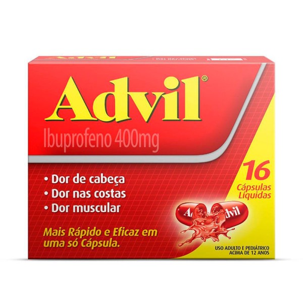 Encontraproduto.com.br - Advil Ibuprofeno 400mg Com 16 Capsulas