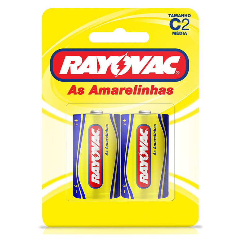 Encontraproduto.com.br - Pilhas Amarelinhas C2 Com 2 Unidades - Rayovac.