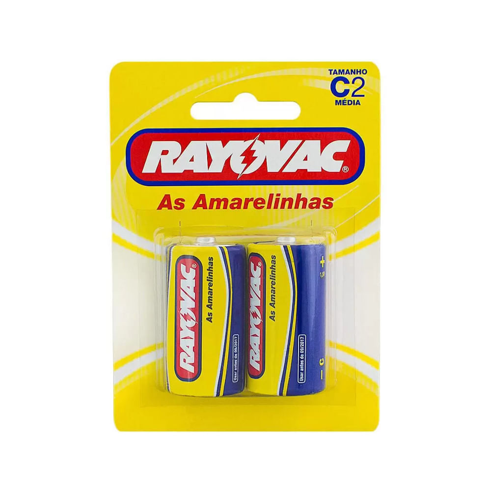 Encontraproduto.com.br - Pilhas Amarelinhas C2 Com 2 Unidades - Rayovac.