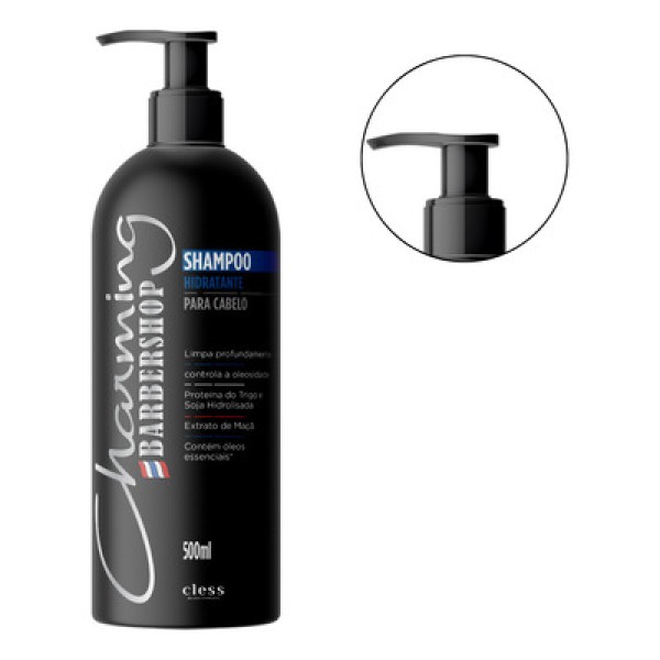Shampoo Masculino Hidratante Barbershop Charming 500ml