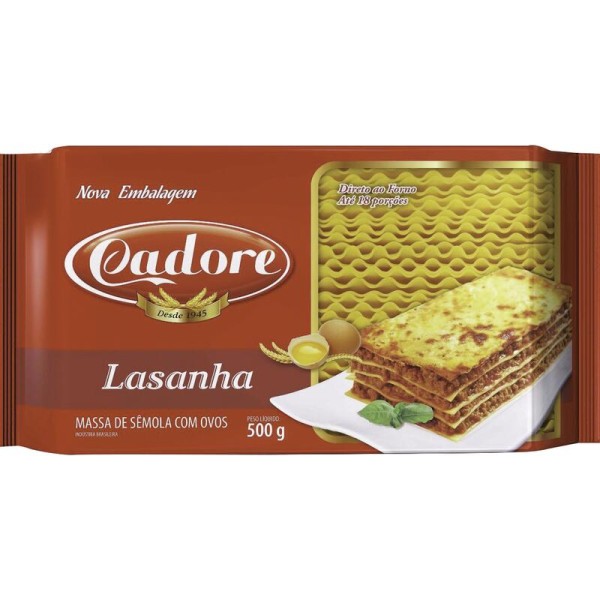 Encontraproduto.com.br - Lasanha Cadore Com Ovos 500G