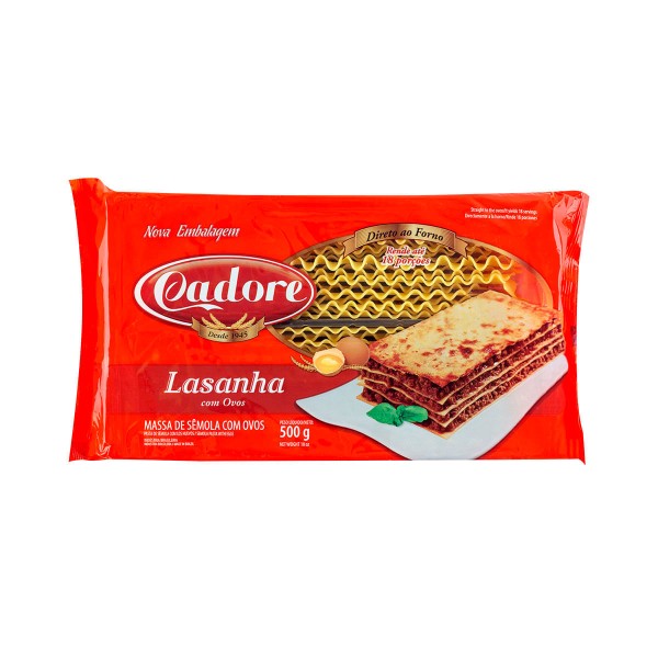 Encontraproduto.com.br - Lasanha Cadore Com Ovos 500G