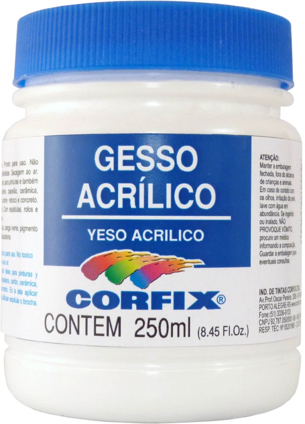 Gesso Acrílico 250ml Corfix