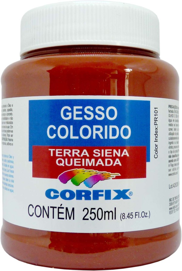Encontraproduto.com.br - Gesso Colorido Terra Siena Queimada 250 ml Corfix
