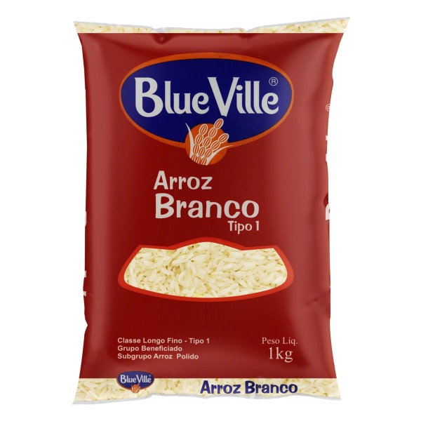 Encontraproduto.com.br - Arroz Branco Blue Ville 1kg