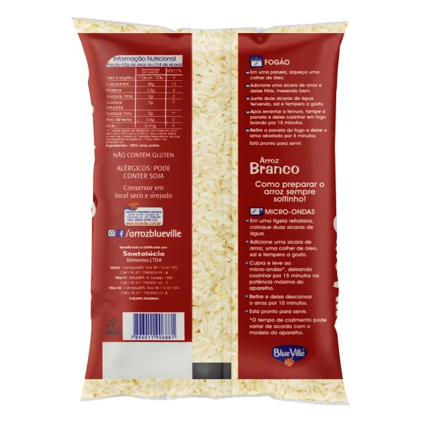 Encontraproduto.com.br - Arroz Branco Blue Ville 1kg