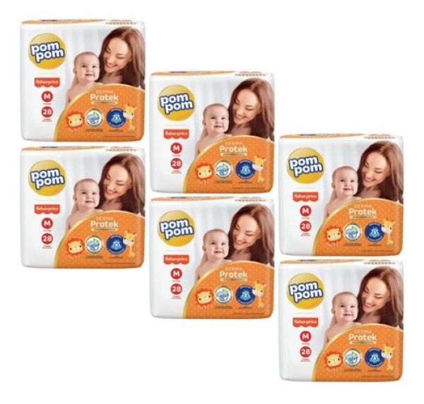 Pom Pom Fralda Protek Prot De Mae Jumbo M 30 Fr