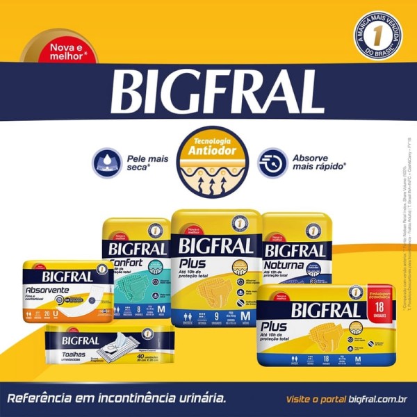 Encontraproduto.com.br - Fraldas Para Adultos Descartáveis Bigfral Plus Xg X 7 U