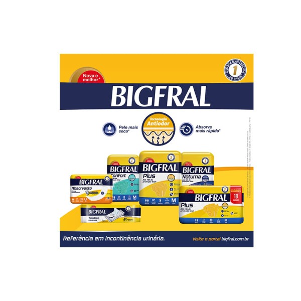 Encontraproduto.com.br - Fraldas Para Adultos Descartáveis Bigfral Plus Xg X 7 U